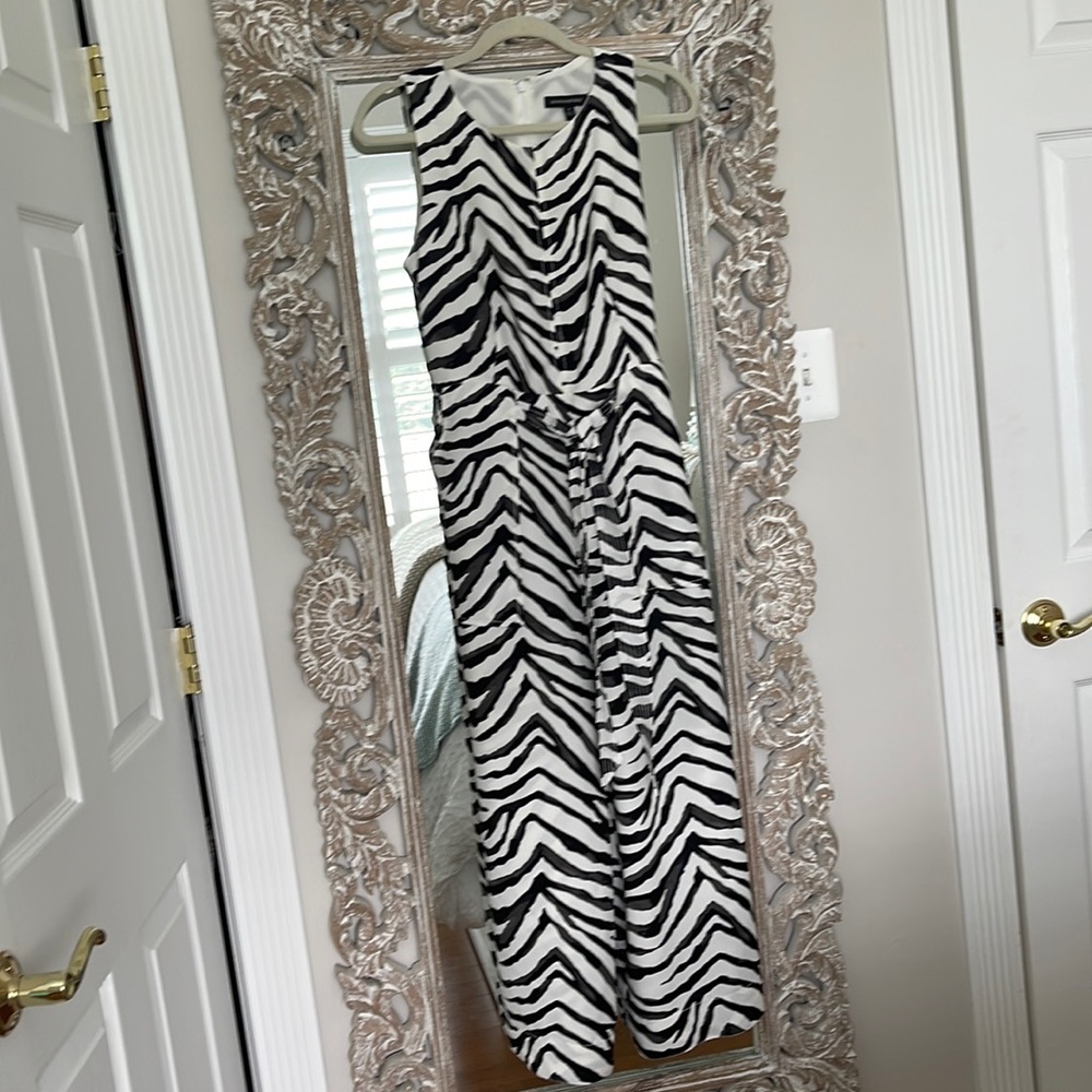 Banana Republic animal print brown and cream jump suit
